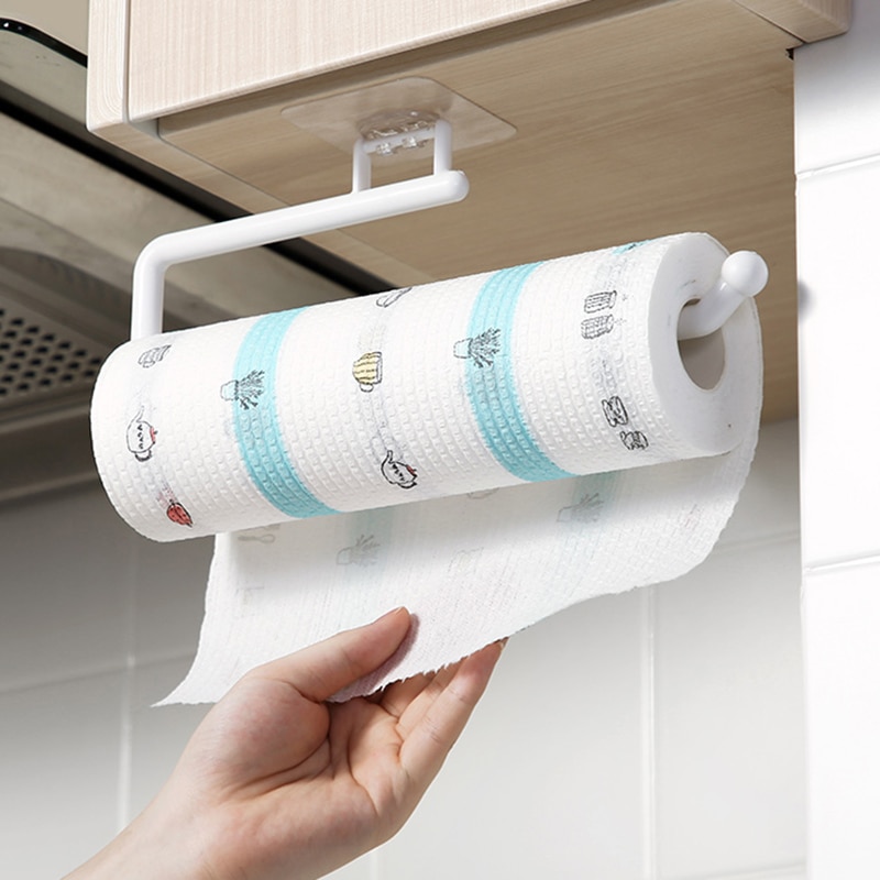 1pcs ABS Kitchen Paper Roll Holder Towel Hanger Ra..